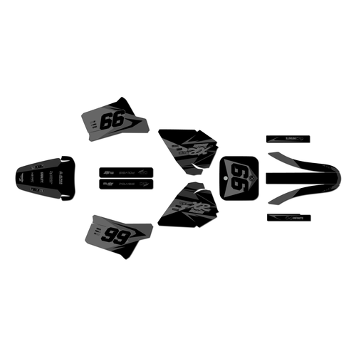 honda xr200r graphics kit 1984-2002 division series smoke