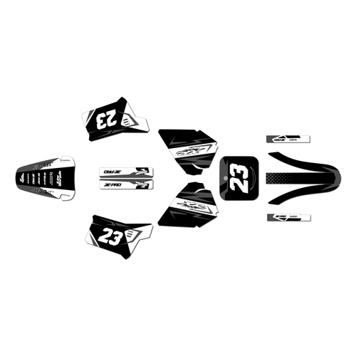 honda xr200r graphics kit 1984-2002 evader series white