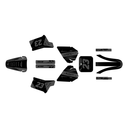 honda xr200r graphics kit 1984-2002 evader series smoke