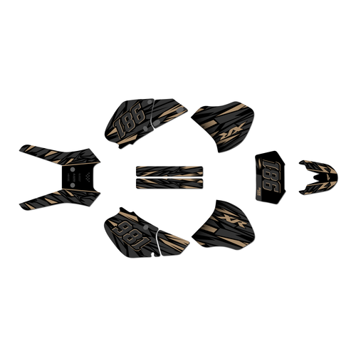 honda xr250 graphics kit 1996-2004 twitch series tan