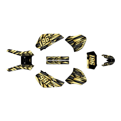 honda xr400 graphics kit 1996-2004 twitch series gold
