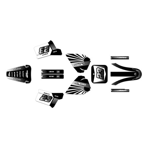 honda xr200r graphics kit 1984-2002 fh series white