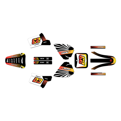 honda xr200r graphics kit 1984-2002 fh series red-shift