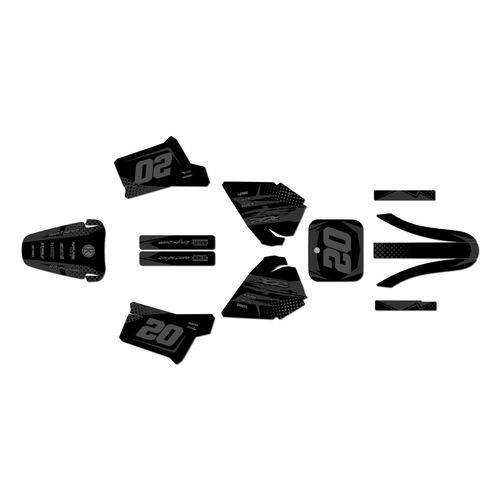 honda xr200r graphics kit 1984-2002 spear series smoke