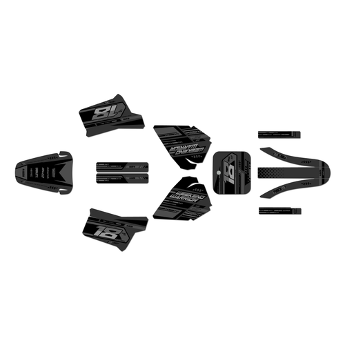 honda xr200r graphics kit 1984-2002 warrior series smoke