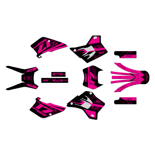 kawasaki kdx220 graphics kit 1995-2008 axis series magenta-shift