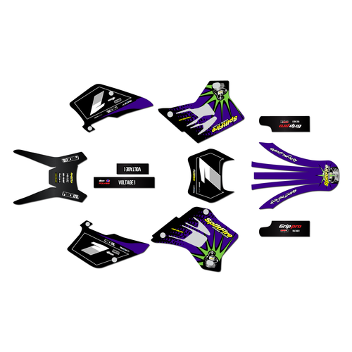 kawasaki kdx220 graphics kit 1995-2008 lancaster series purple