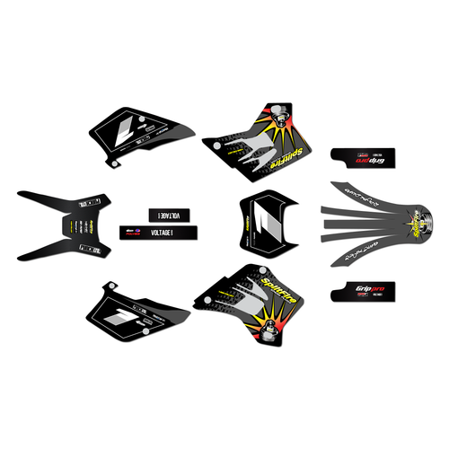 kawasaki kdx220 graphics kit 1995-2008 lancaster series smoke