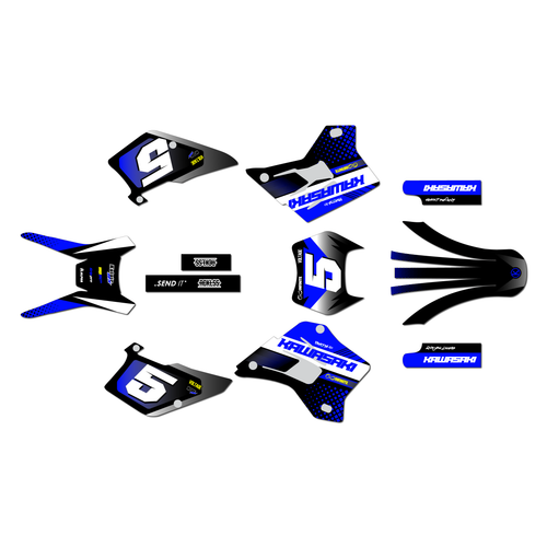 kawasaki kdx200 graphics kit 1995-2008 turbo series blue
