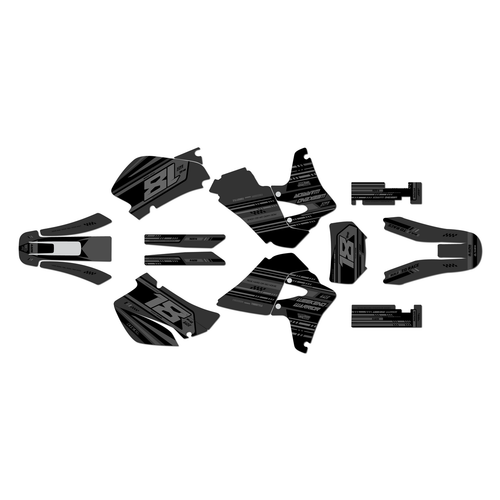 honda xr650r graphics kit 2000-2009 warrior series smoke