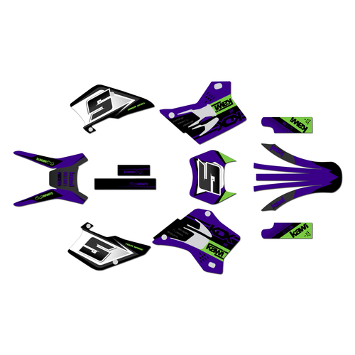 kawasaki kdx220 graphics kit 1995-2008 venom series purple