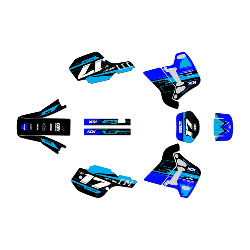 kawasaki kdx200 graphics kit 1991-1994 axis series blue