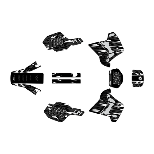 kawasaki kdx200 graphics kit 1991-1994 twitch series white