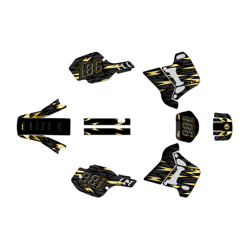 kawasaki kdx200 graphics kit 1991-1994 twitch series gold