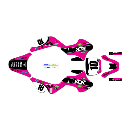 kawasaki kdx50 graphics kit all years speed series magenta
