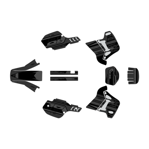 kawasaki kdx200 graphics kit 1991-1994 warrior series smoke