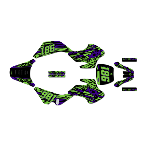 kawasaki kdx50 graphics kit all years twitch series purple