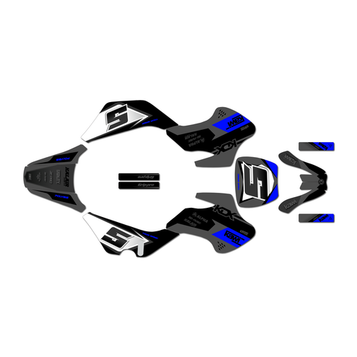 kawasaki kdx50 graphics kit all years venom series blue