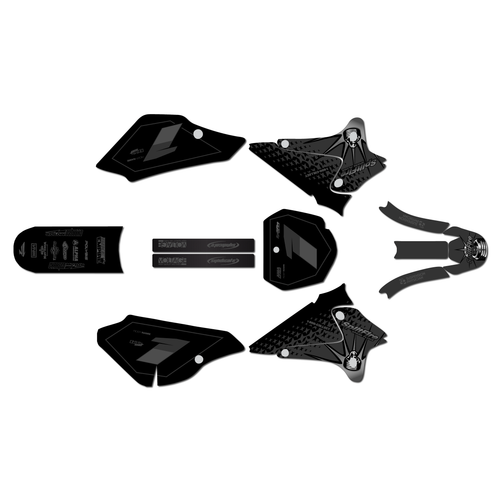 kawasaki klx125 graphics kit 2003-2007 lancaster series smoke