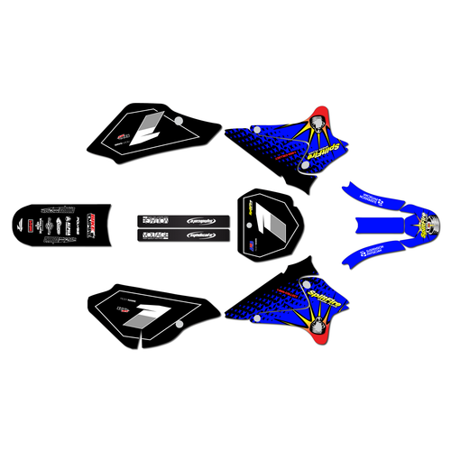 kawasaki klx125 graphics kit 2003-2007 lancaster series blue