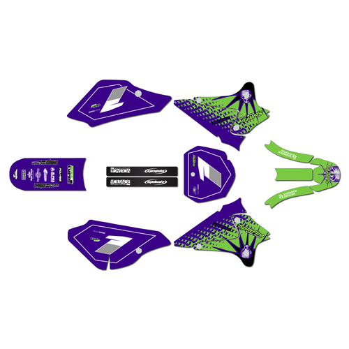 kawasaki klx125 graphics kit 2003-2007 lancaster series purple