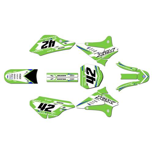 kawasaki klx125 graphics kit 2003-2007 lethal series green