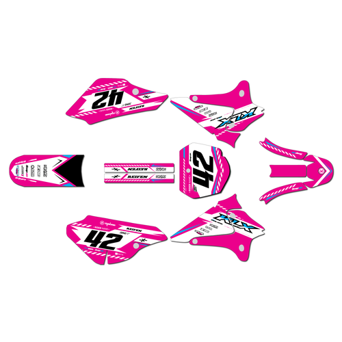 kawasaki klx125 graphics kit 2003-2007 lethal series magenta