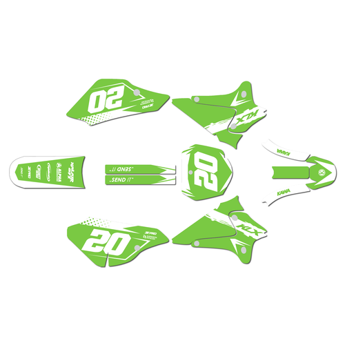 kawasaki klx125 graphics kit 2003-2007 spear series green