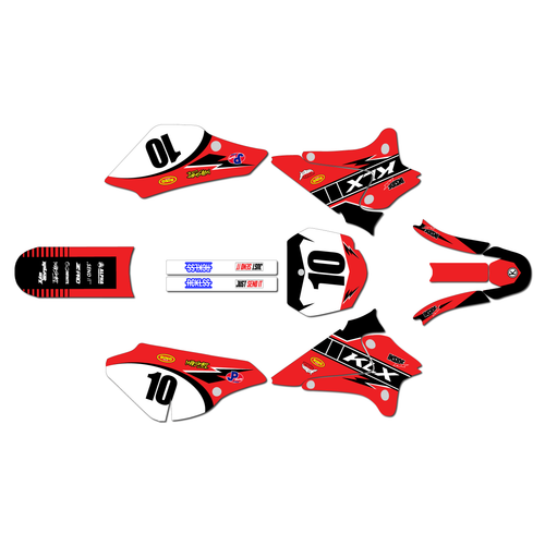 kawasaki klx125 graphics kit 2003-2007 speed series red