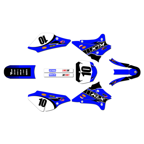 kawasaki klx125 graphics kit 2003-2007 speed series blue