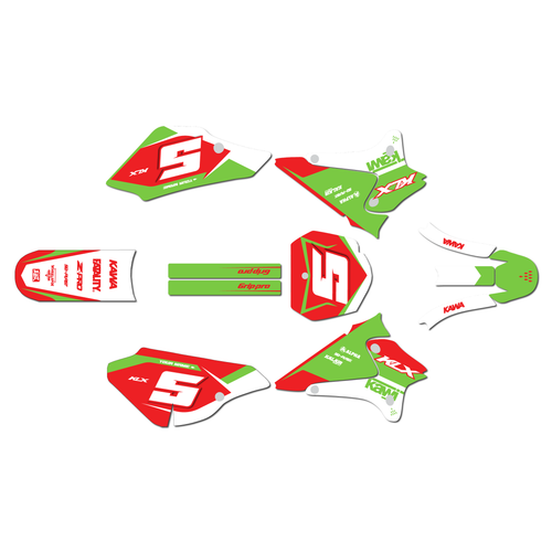 kawasaki klx125 graphics kit 2003-2007 venom series red