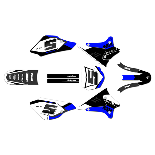 kawasaki klx125 graphics kit 2003-2007 venom series blue
