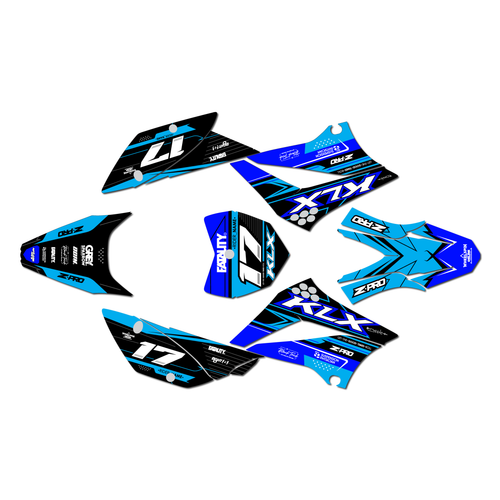 kawasaki klx110 graphics kit 2010-2026 axis series blue