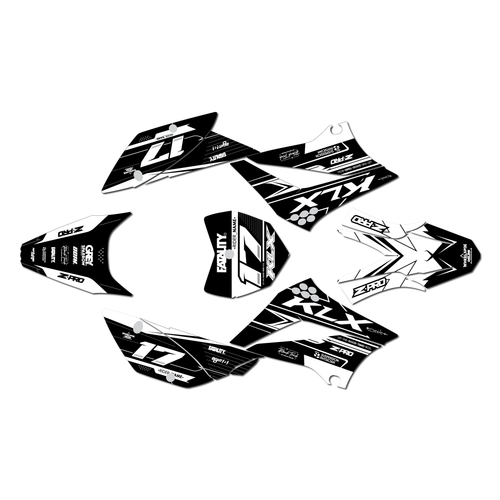 kawasaki klx110 graphics kit 2010-2026 axis series white