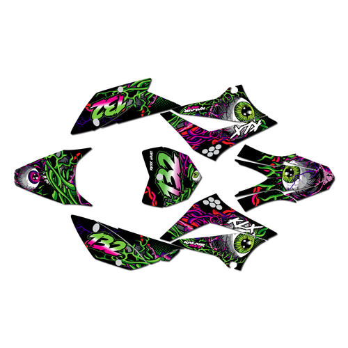 kawasaki klx110 graphics kit 2010-2026 core series green