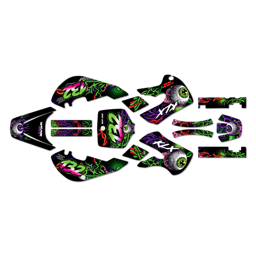 kawasaki klx110 graphics kit 2002-2009 core series purple