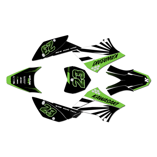 kawasaki klx110 graphics kit 2010-2026 fh series green