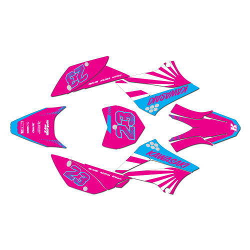 kawasaki klx110 graphics kit 2010-2026 fh series pink