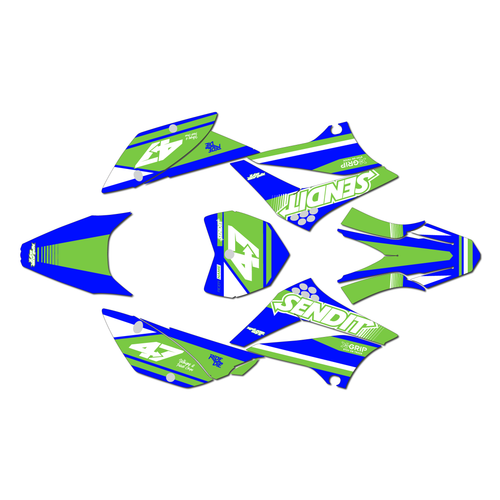kawasaki klx110 graphics kit 2010-2026 fresh series blue
