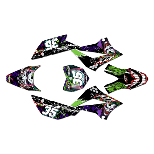 kawasaki klx110 graphics kit 2010-2026 jester series black