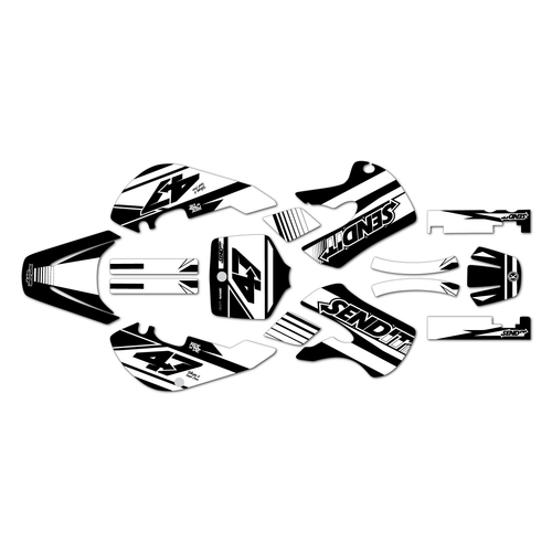 kawasaki klx110 graphics kit 2002-2009 fresh series white