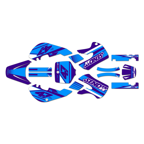 kawasaki klx110 graphics kit 2002-2009 fresh series purple