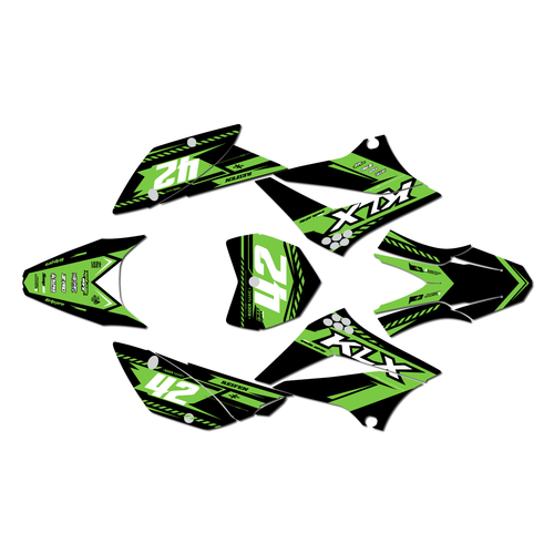 kawasaki klx110 graphics kit 2010-2026 lethal series green