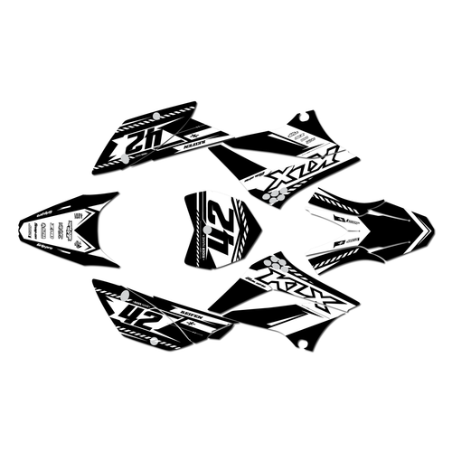 kawasaki klx110 graphics kit 2010-2026 lethal series white