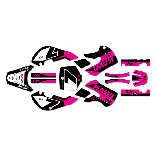 kawasaki klx110 graphics kit 2002-2009 legend series magenta