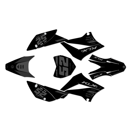 kawasaki klx110 graphics kit 2010-2026 ominous series smoke