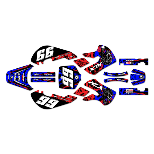 kawasaki klx110 graphics kit 2002-2009 revolt series red