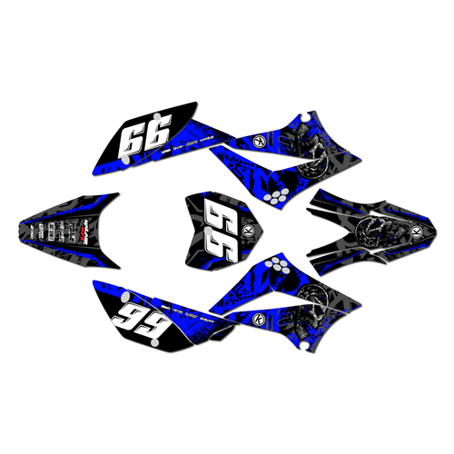 kawasaki klx110 graphics kit 2010-2026 revolt series blue