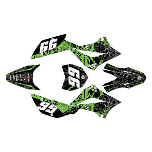 kawasaki klx110 graphics kit 2010-2026 revolt series green