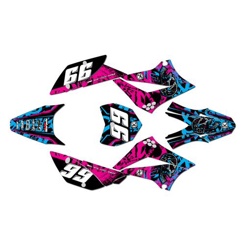 kawasaki klx110 graphics kit 2010-2026 revolt series magenta